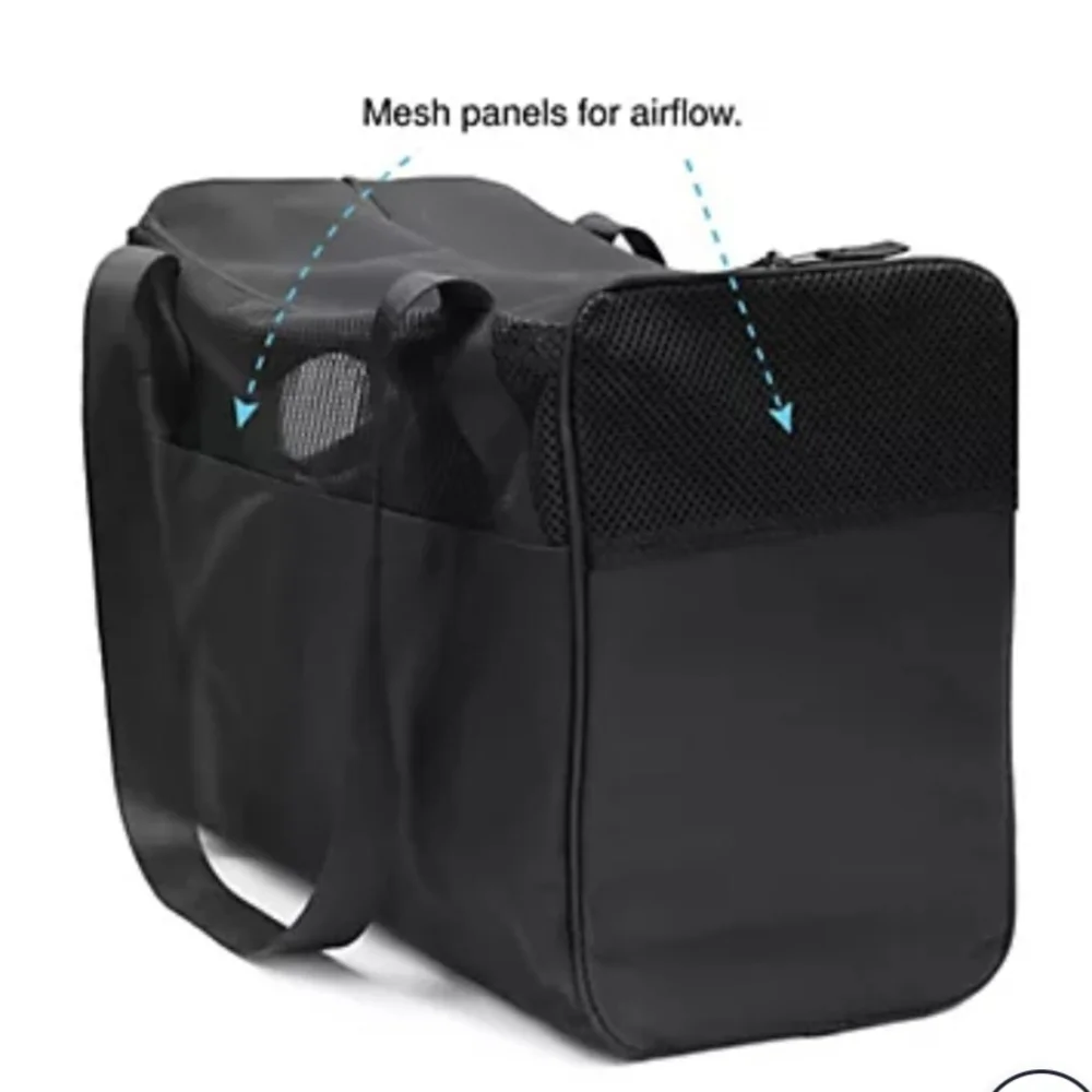 Dog Carrier Bag - Black and Gray